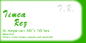 timea rez business card